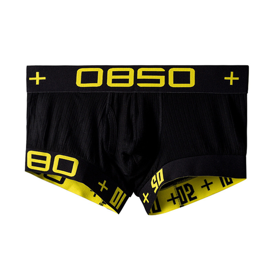 Underwear High Elastic Breathable Cotton Blend Comfortable Male Panties for Men - black, m