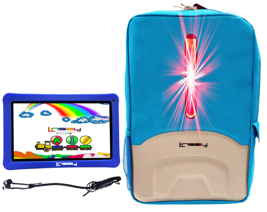 LINSAY 10.1-in Wi-fi Only Android 11 Tablet with Accessories with Case Included;; Type Cover Included | F10XHDKIDSBEPBLUE