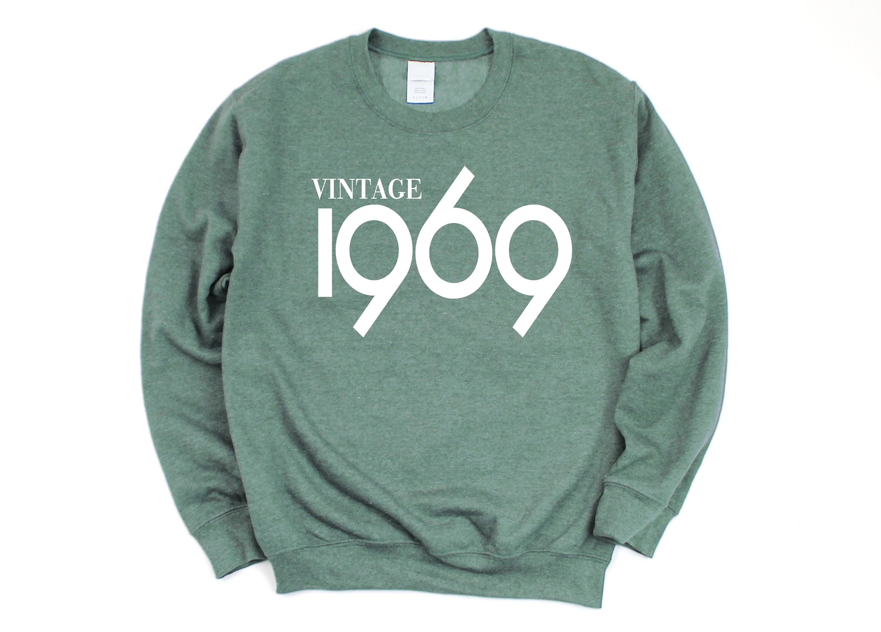 Vintage 1969 50Th Birthday Fifty Sweater Sweatshirt Mens & Womens Unisex Custom Years Available Screen Printed High Quality