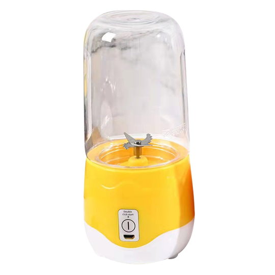 1800mAh 400ml Juicer Cup Non-slip Rechargeable Portable Juice Shakes Smoothies Fruit Blender for Travel - yellow, 2