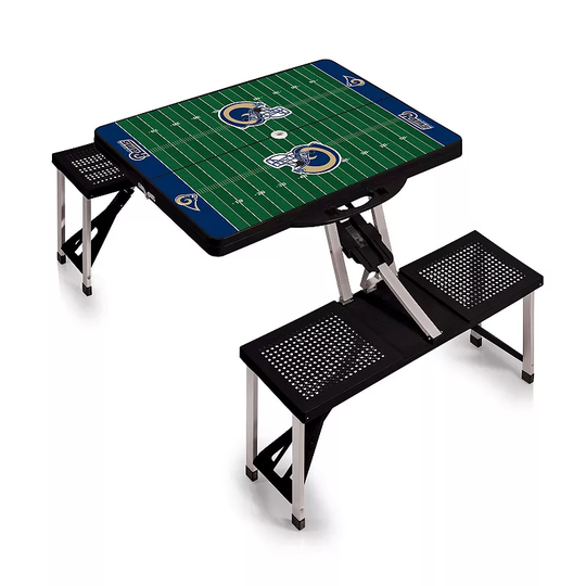 Picnic Time Los Angeles Rams Foldable Football Table, Black