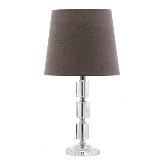 Crystal Cube Erin Table Lamp: White -