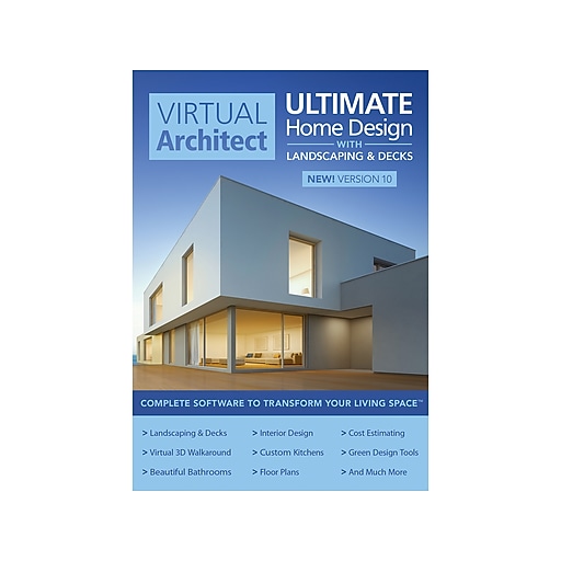 Avanquest Virtual Architect Ultimate Home Design with Landscaping and Decks 10 for Windows, 1 User, Download