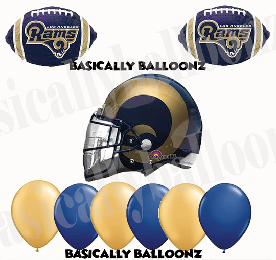 Super Bowl 2022 56 Los Angeles Rams Football Balloon Bouquet, Super Bowl Balloons