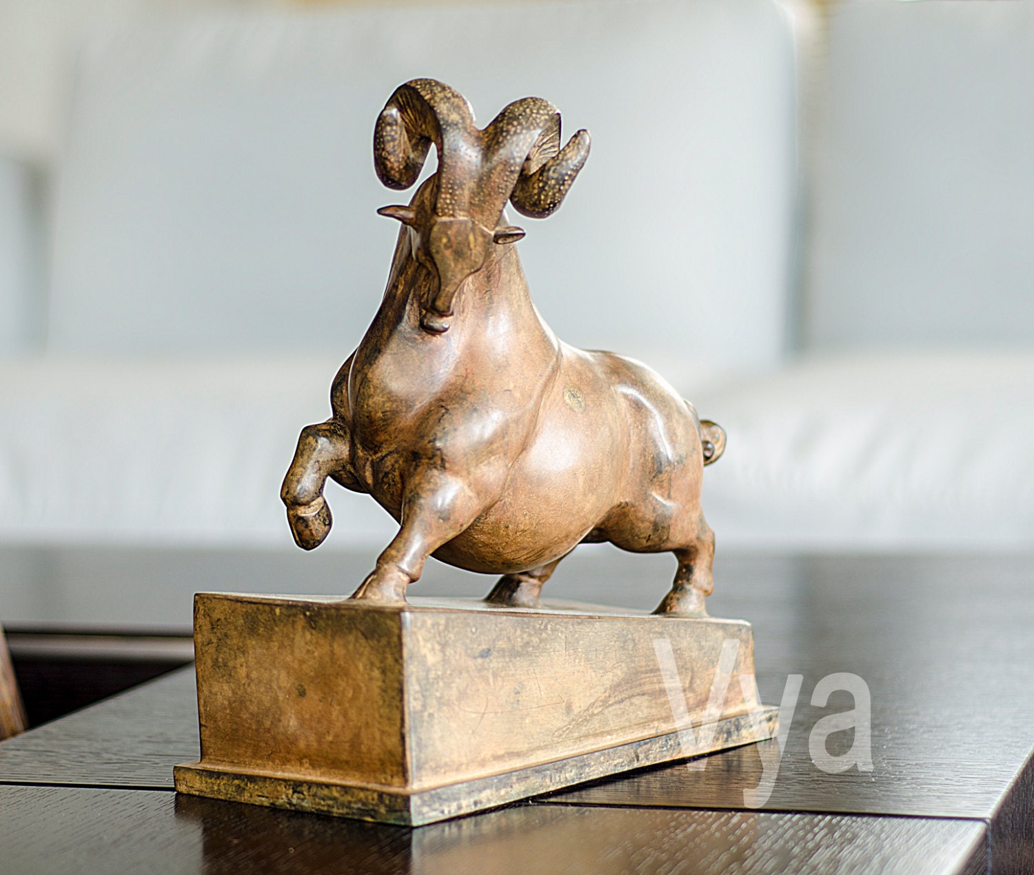 Ram Sculpture For Sale Sculptures Figurine Aries Zodiac Animal Art Sheep Home Decor Ram Statue Bronze Mid