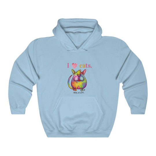 I Love Cats Women's Unisex Heavy Blend Hoodie Sweatshirt