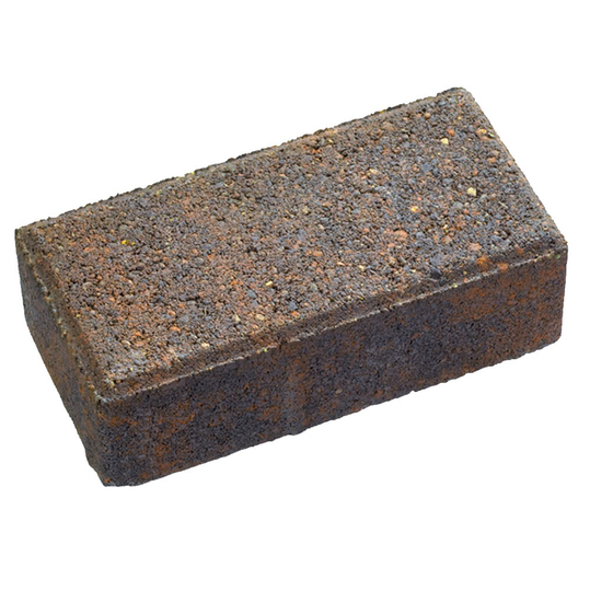 Lowe's Holland 8-in L x 4-in W x 3-in H Autumn Blend Concrete Paver in Brown | 605053AUB