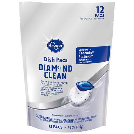 Kroger Diamond Clean Dish Pods Pouch - 0.63 oz x 12 pack
