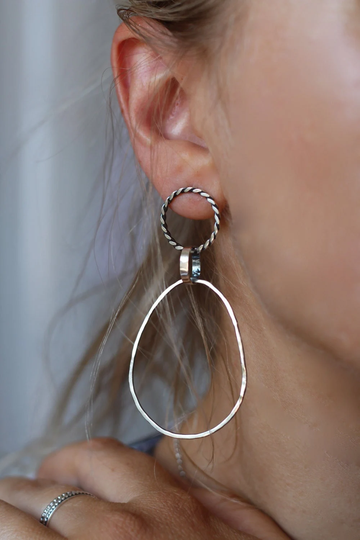 Large Hoop Earrings.statment Earrings.organic Shape Earrings.dangle Artisan Earrings.drop Earrings