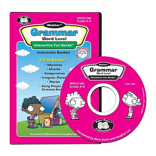 Super Duper Webber Grammar Word Level Interactive Fun Decks CD-ROM