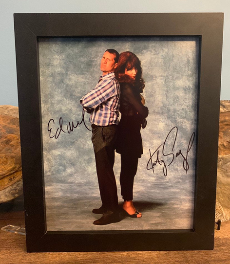 Autographed Married With Children Ed O'neil & Katey Seagal . 8x10Inch Framed Photo