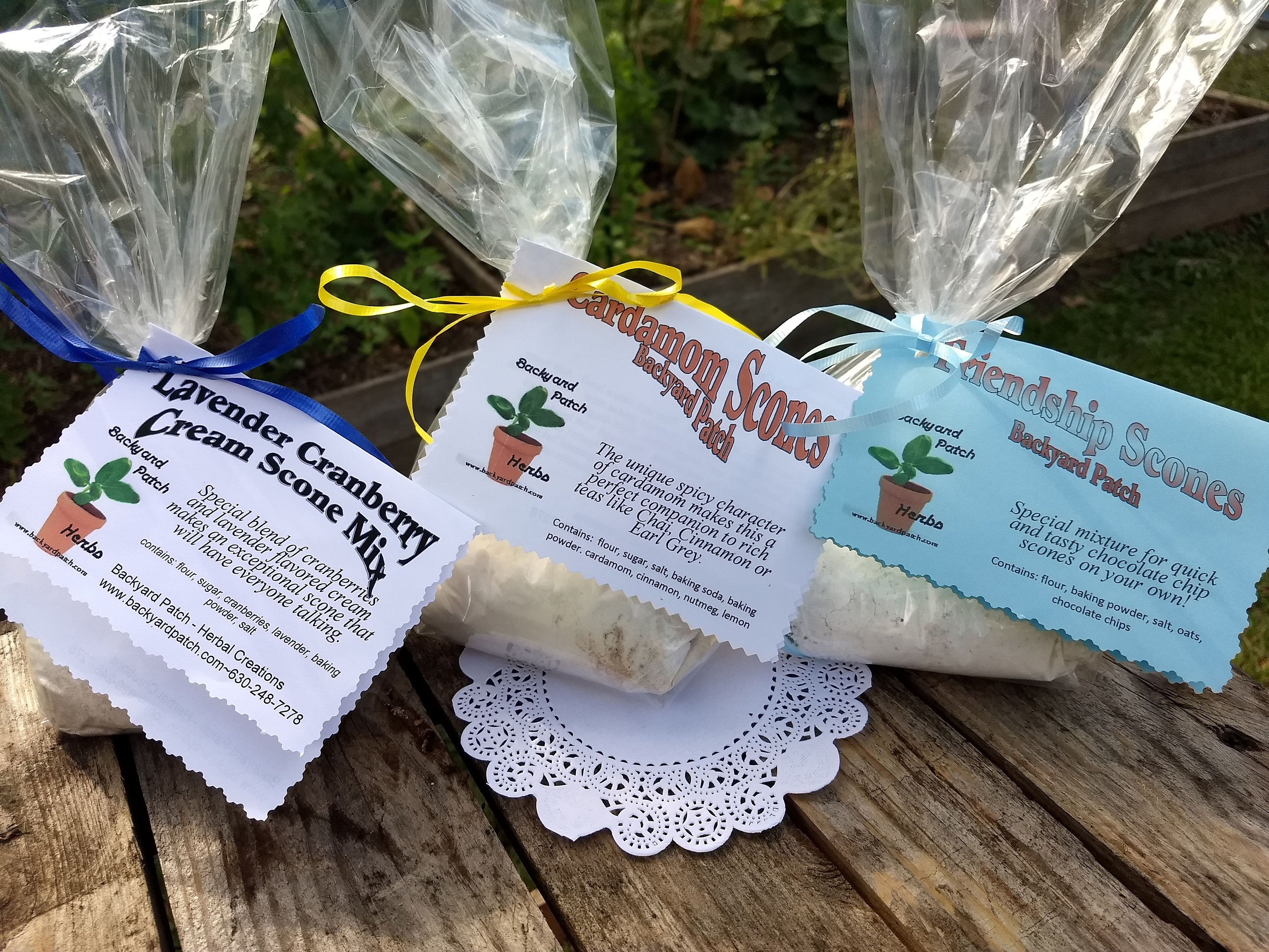 Set Of 3 Dry Scone Mix, Hand-Blended, Herb-Infused, Easily Makes 36 Scones