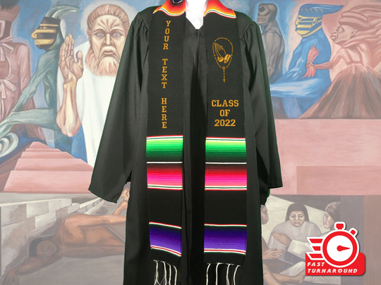 Graduation Mexican Sash Stole Class Of 2022 Your Text On One Side Prayer Rosary Other