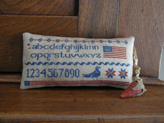 Threadwork Primitives "Star Spangled" Counted Cross Stitch Pattern Chart Pinkeep & Strawberry Fob Primitive Only