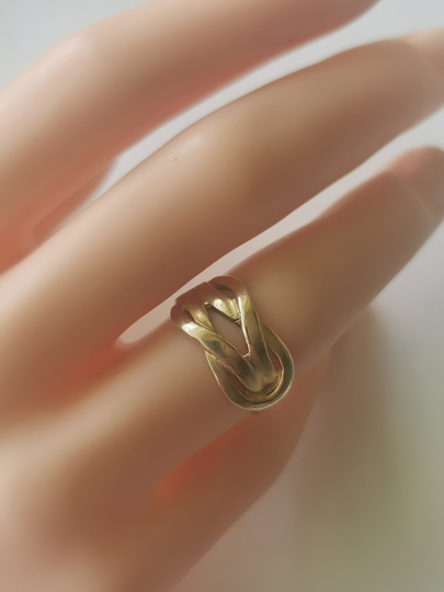Brass Ring Knot. Promise Ring, Eternity Celtic Ring. Handmade Brass, Copper, Silver Jewelry. Country Style. Gift For Woman, Girl
