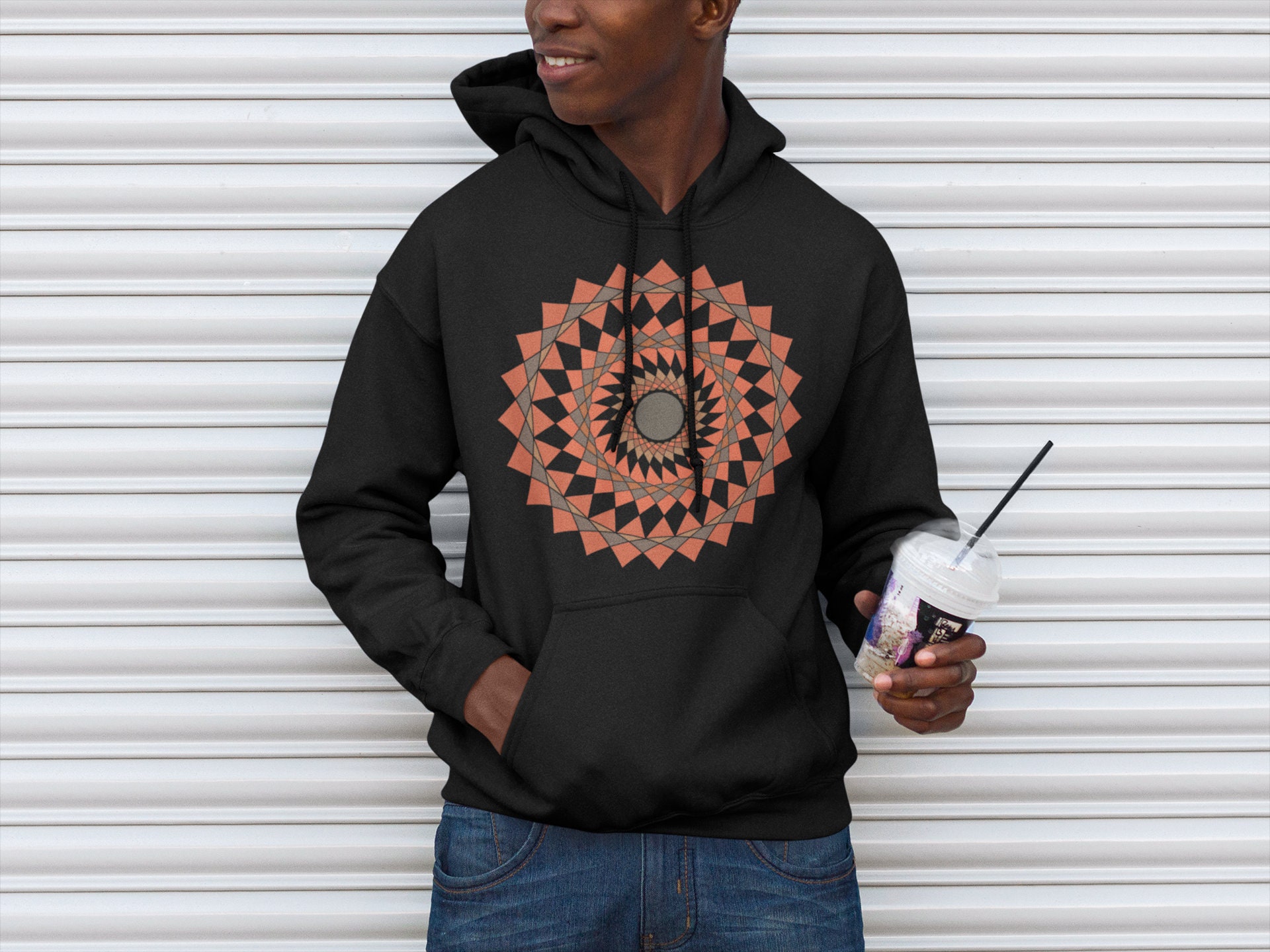 Mosaic | Geometric Unisex Heavy Blend Crewneck Sweatshirt Hoodie Sacred Geometry Apparel Illustreatart