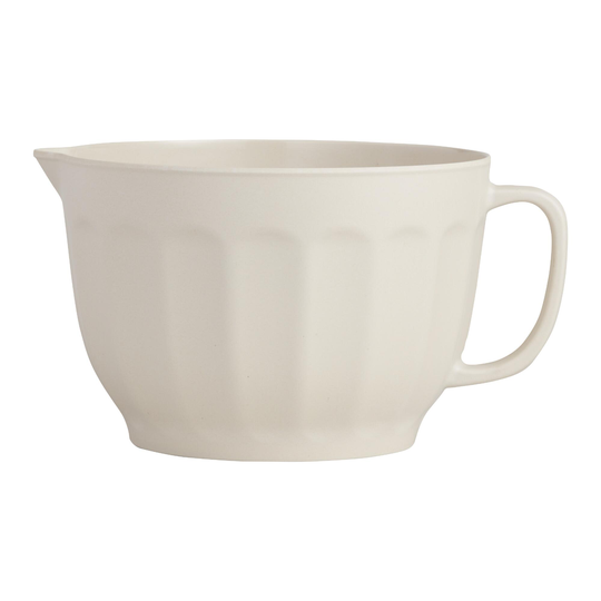 Cream Bamboo Fiber and Melamine Batter Bowl: White by World Market