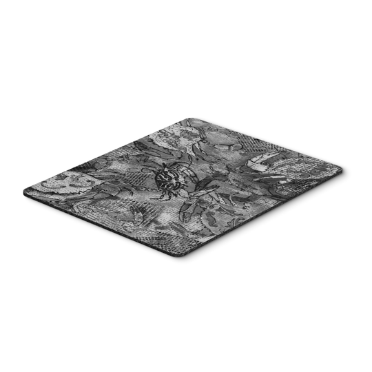 Caroline's Treasures 8953MP Grey Canvas Abstract Crabs Mouse Pad, Hot Pad or Trivet, Large, multicolor