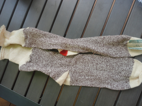 Vintage Unused Genuine Rockford Brown Red Monkey Socks, Toy Cotton 1Pair Socks, Cotton