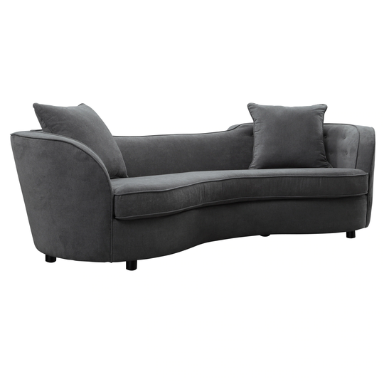 Armen Living Palisade Modern Grey Polyester/Blend Sofa in Gray | LCPA3GREY