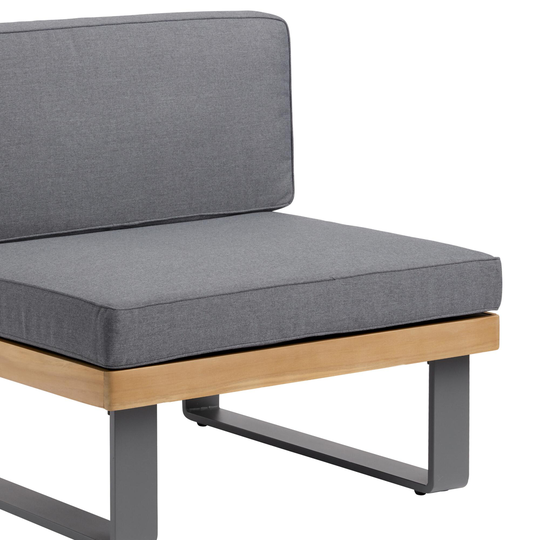 Alicante II Chair Replacement Cushions 2 Piece Set: Gray - Polyester by World Market
