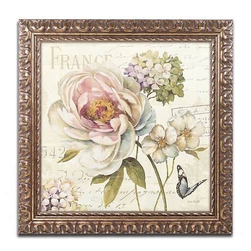 Trademark Fine Art Lisa Audit 'Marche de Fleurs III' 16 x 16 Framed Art Print (WAP0201-G1616F)