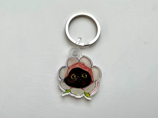 Squid Flower Keychain, Car Keys, Cat Art, Friendly Noodles, Rebecca Salinas Noodling, Black Cat, Meme