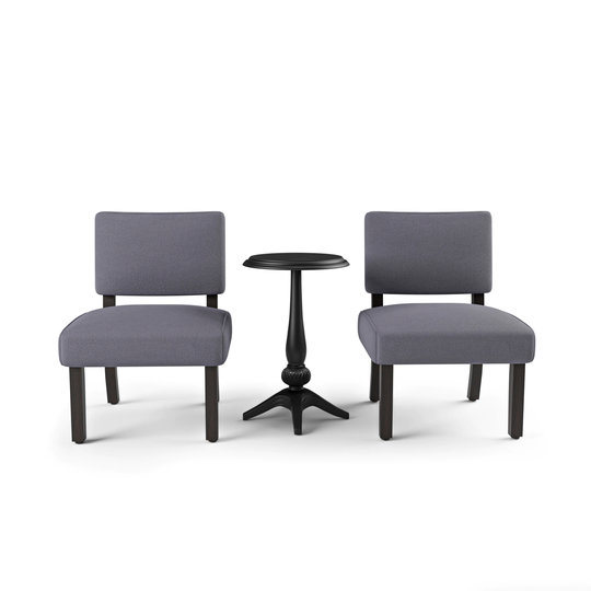Furniture of America Sari Casual 3-Piece Polyester/Polyester Blend Gray Living Room Set | IDF-AC6333-3PK
