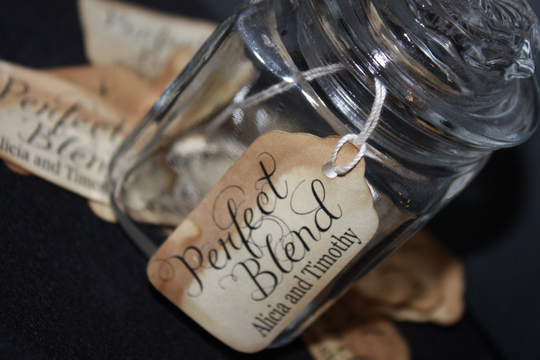 Perfect Blend 100 Small 2" Personalized Favor Tag Thank You