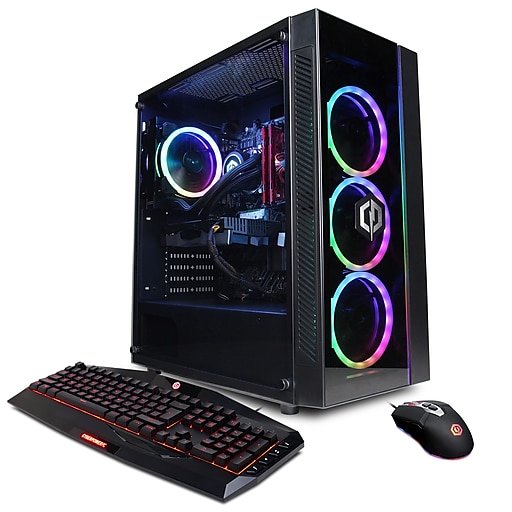 CYBERPOWERPC Gamer Xtreme Liquid Cool Desktop Computer, Intel i7-10700K 3.8GHz, 16GB RAM, 500GB SSD & 1TB HDD (GLC2520V2)