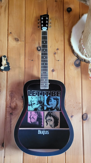 The Beatles Acoustic Guitar Shelf Custom Authentic Rock Music Paul Mccartney John Lennon George Harrison Ringo Starr