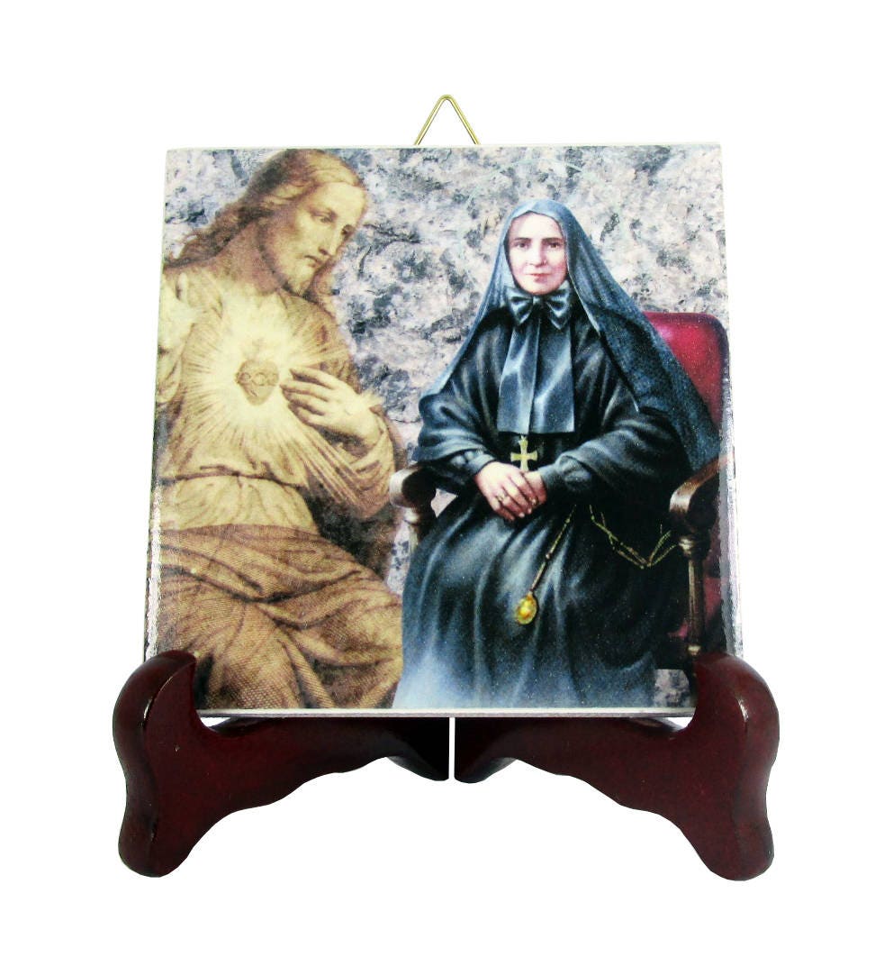 Saint Frances Xavier Cabrini Icon On Ceramic Tile - Mother St Saints Art