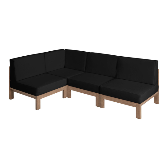 Segovia 4 Piece Modular Outdoor Patio Sofa With Slipcovers by World Market