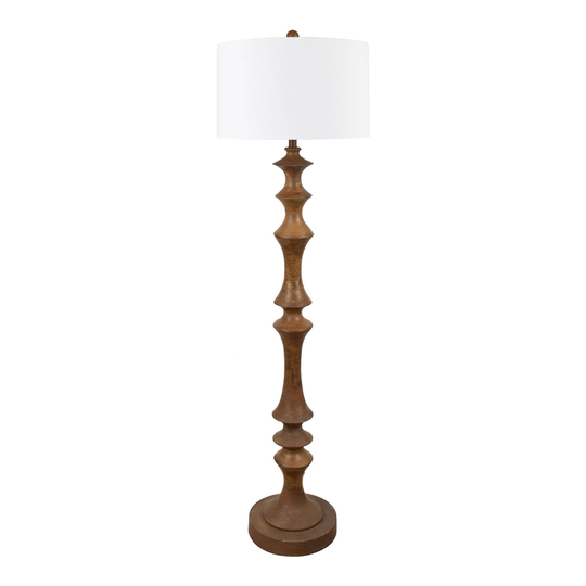 Brown Resin Spindle Chester Floor Lamp by World Market