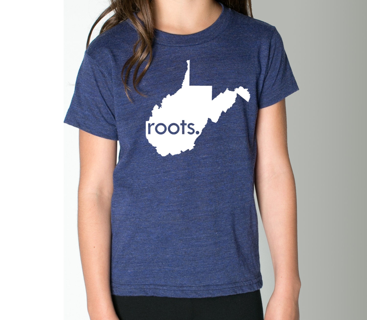 West Virginia "Roots' Or "Made' Tri Blend Toddler, Kids, Youth Track T-Shirt - Sizes 2T, 4T, 6, 8, 10, 12