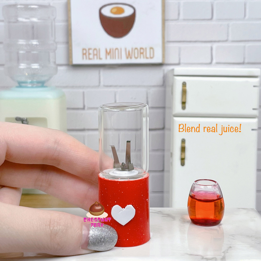Miniature Real Working Blender Valentine Special Edition in Red Real Cooking At Tiny Kitchen