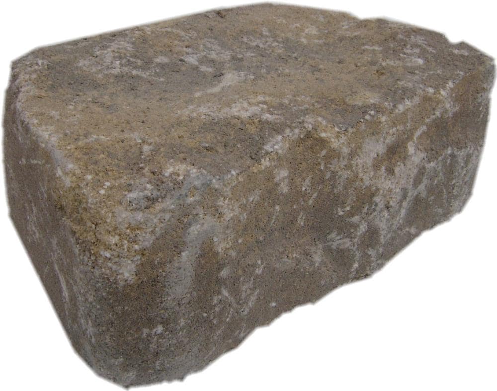 Lowe's Flagstone 11-in L x 4-in H x 6-in D Harvest Blend Retaining Wall Block in Brown | 30531