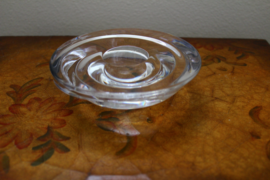 Collectible Miller Rogaska Lead Crystal Candle Holder. Modernist Candle Holder Minimalist Holder. Home Decor #