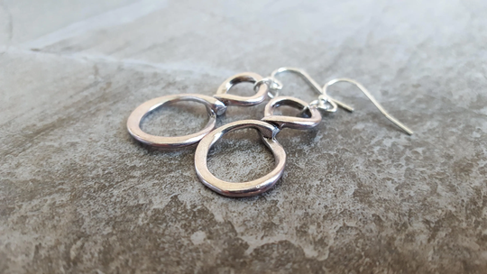 Sale Silver Infinity Earrings, Hoop Antiqued Symbol, Figure 8, Jingsbeadingworld, Nature Inspired