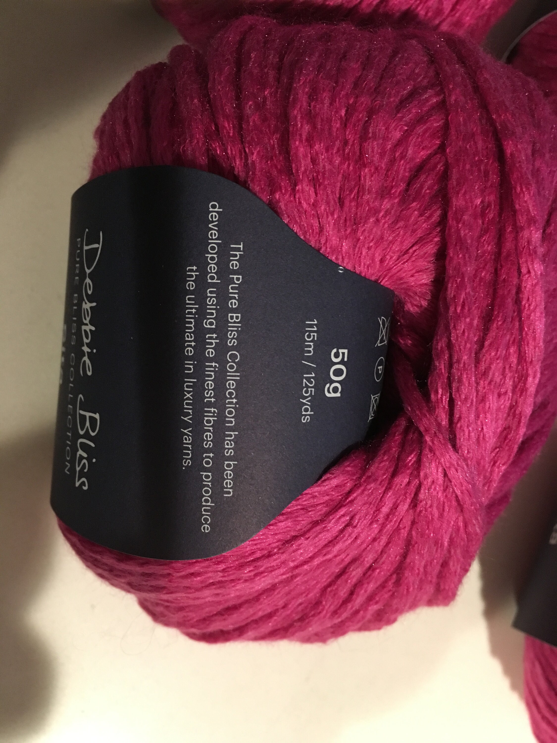 Sita Yarn Fuschia Silk & Cotton Blend 50G, 125 Yds/Sk Very Soft