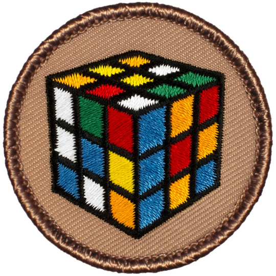 Puzzle Cube Patch | 707 2 Inch Diameter Embroidered