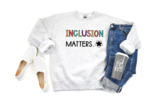 Inclusion Matters Unisex Heavy Blend Crewneck Sweatshirt Teacher Counselor Social Worker Aba Bcba