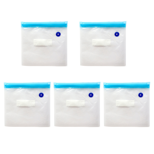 5Pcs Vacuum Sealer Bags Food Grade Large Capacity PE Meat Vegetable Storage Sealer Bags with Air Valves Kitchen Supplies - xl