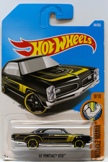 Hot Wheels "67 Pontiac Gto Hw Muscle Mania Dty91 - Plus A Bonus Wheel Rare & Htf