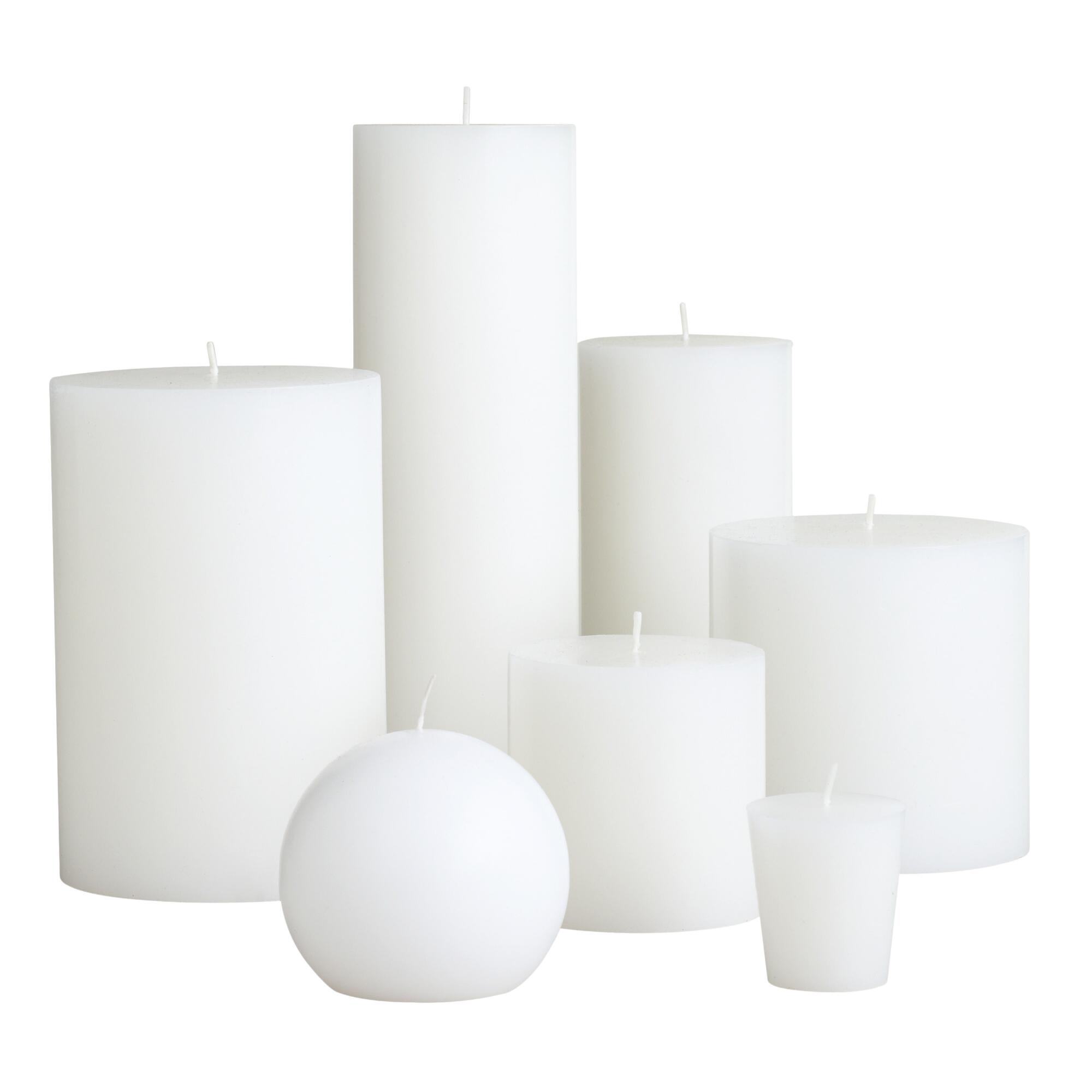 White Unscented Candles by World Market