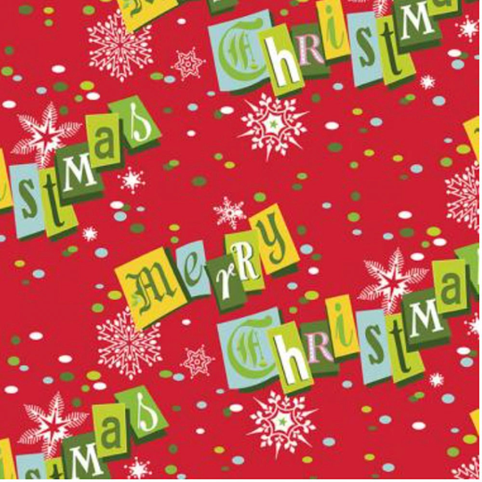 Blend Textiles Anna Griffin Christmas Kitsch Merry Red Cotton Fabric By The Yard