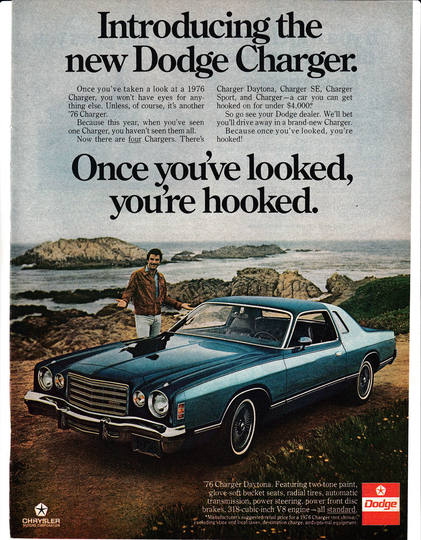 1976 Dodge Charger Daytona 318 Ci V-8-Cost Under 4, 000-Original Magazine Ad