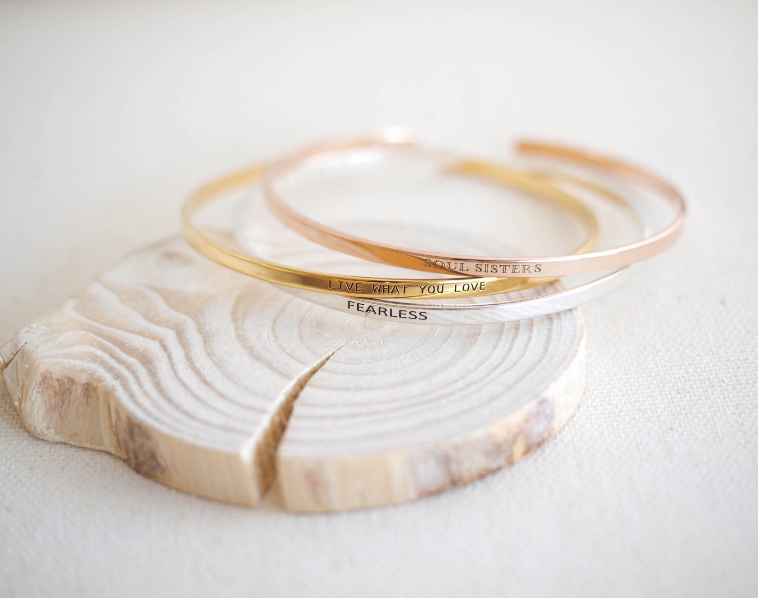 Mindfulness Gift Personalized Cuff Bracelet Custom Name Inspirational Gift Stacking Dainty Mantra Bridesmaid Jewelry Bm29F30