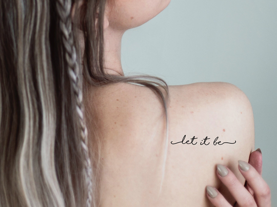Temporary Tattoo Women, Let It Be | Set Of 3