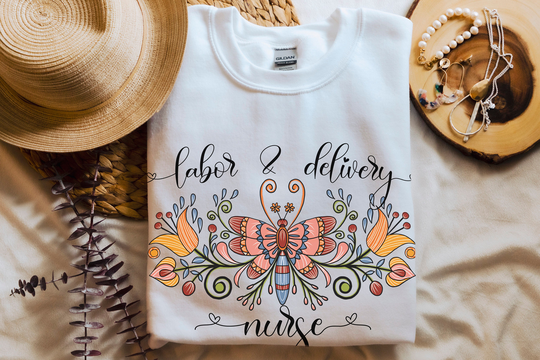 Labor & Delivery Nurse Sweatshirt | Ld Midwife Neonatal Crewneck Mother Baby